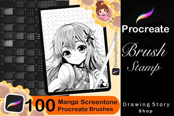 100 Procreate Manga Screentone Brushes: A Comprehensive Look for Digital Artists