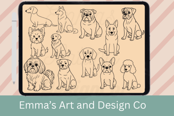 12 Dogs Procreate Brush Set: Creative Tools for Dog Lovers