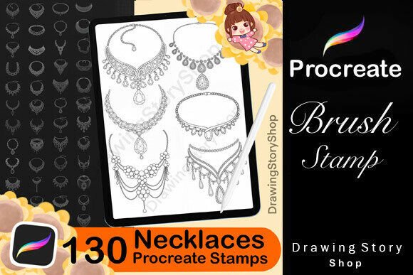 130 Procreate Necklace Brushes Stamps: Elevate Your Digital Jewelry Design