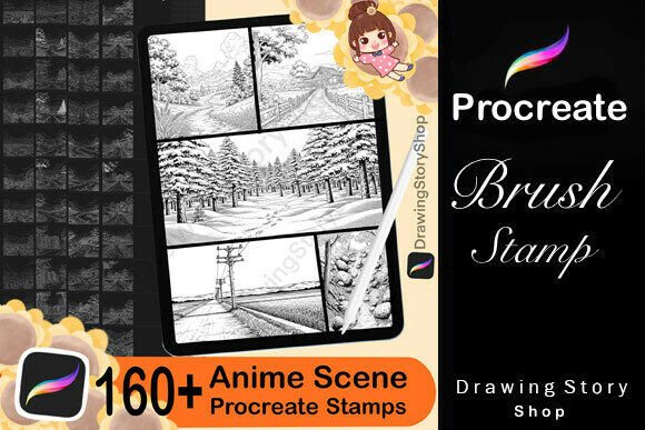 160 Procreate Anime Scene Stamp Brushes Review: A Tool for Digital Artists