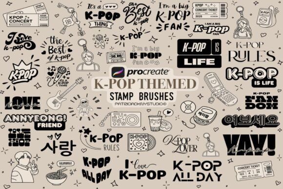 Bring Your Love for K-Pop to Life with Procreate K-Pop Themed Stamp Brushes