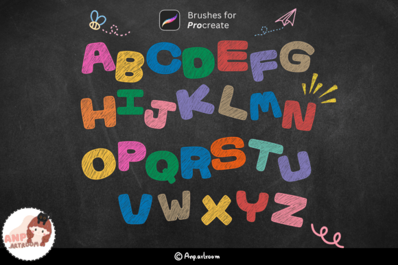 Enhancing Digital Art with Chalk Alphabet Brushes Stamps for Procreate