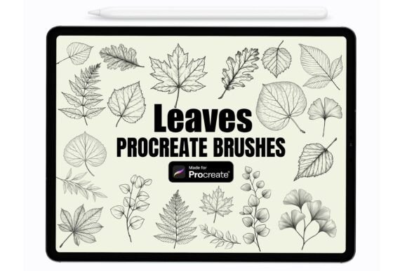 Exploring Leaves Procreate Stamps – Brushes for Digital Illustration and Design