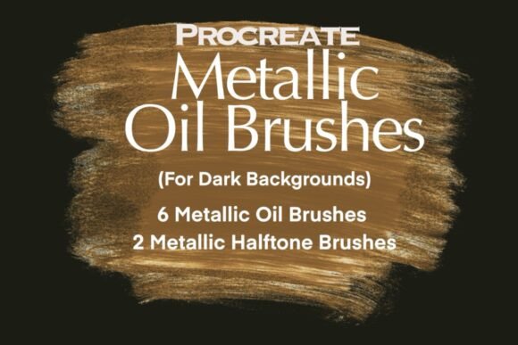 Metallic Oil Brushes for Procreate: Enhancing Digital Art with Luxurious Texture