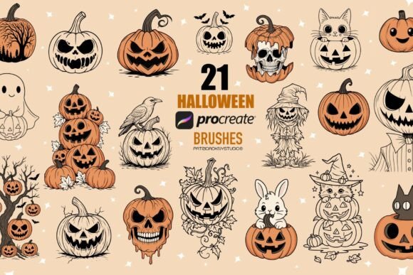 Procreate Halloween Pumpkin Brushes