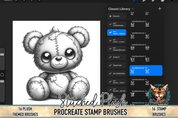 Stitched Plush Animal Procreate Brushes: A Soft Touch for Digital Illustration