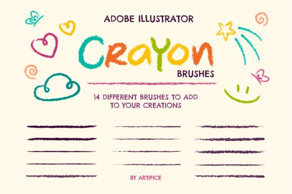 Wax Crayon Brushes for Adobe Illustrator